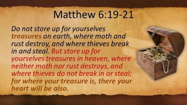 1 12-26 1 Matthew 6 19-21