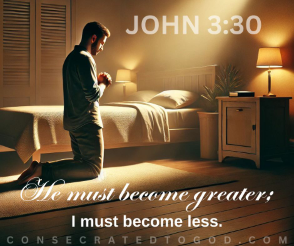 More of Jesus, Less of Me CONSECRATED TO GOD