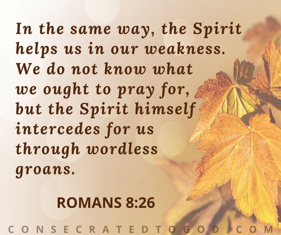 Intercession by the Holy Spirit | CONSECRATED TO GOD